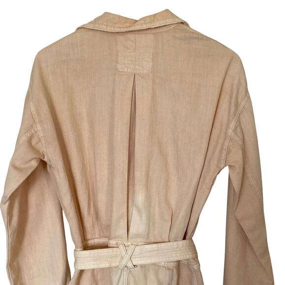 FREE PEOPLE Larson Long Sleeve Shortail Romper, Light Peach, Size X-Small - Picture 6 of 12